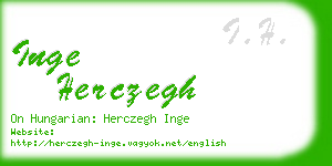 inge herczegh business card